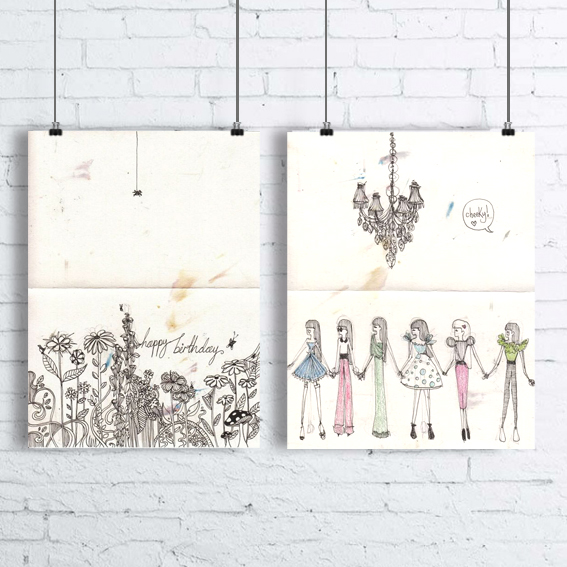 frame it greeting cards mockup