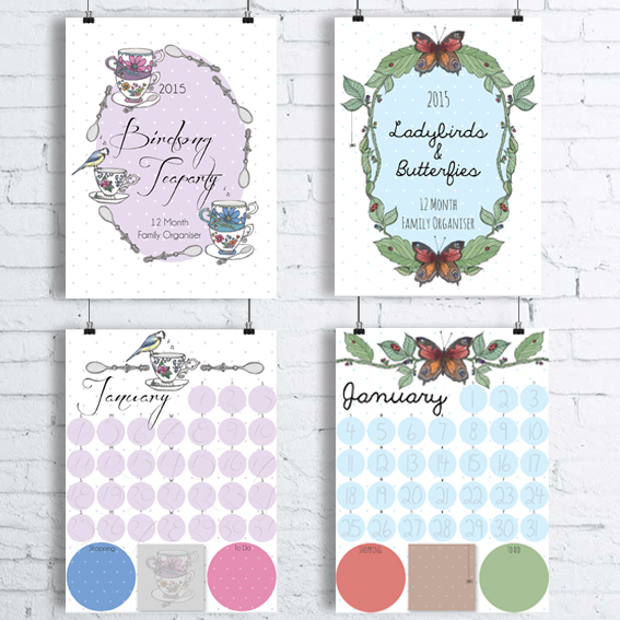 nature calendars mock ups