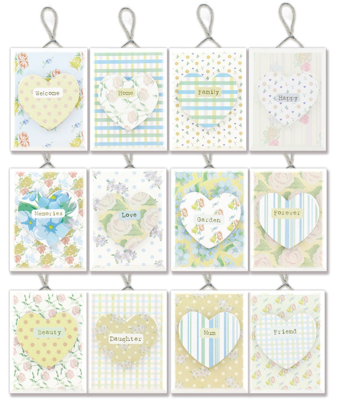 wooden floral plaques